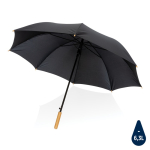 Guarda-chuva em pongee RPET 190T com pega de bambu ø120 Bamboo Max cor preto