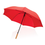 Guarda-chuva em pongee RPET 190T com pega de bambu ø120 Bamboo Max cor vermelho quarta vista