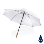 Guarda-chuva em pongee RPET 190T com pega de bambu ø120 Bamboo Max cor branco