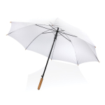 Guarda-chuva em pongee RPET 190T com pega de bambu ø120 Bamboo Max cor branco quarta vista