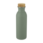 Garrafa de aço com tampa de bambu com design elegante 650ml Glorious cor verde menta