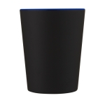 Chávena de cerâmica bicolor com asa original de 360ml Air Matt cor azul vista lateral