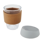 Copo de vidro com pega de cortiça de 360ml Takeaway Cork Grip cor cinzento terceira vista