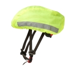 Capa refletora impermeável para capacete de bicicleta Reflex cor amarelo fluorescente vista lateral