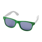 Óculos de sol com logo bicolor com hastes brancas White Temples cor verde