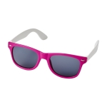 Óculos de sol com logo bicolor com hastes brancas White Temples cor cor-de-rosa