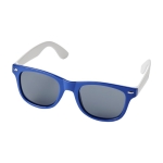 Óculos de sol com logo bicolor com hastes brancas White Temples cor azul real