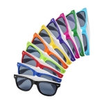 Óculos de sol com logo bicolor com hastes brancas White Temples cor azul real segunda vista várias cores