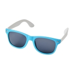 Óculos de sol com logo bicolor com hastes brancas White Temples cor azul-claro