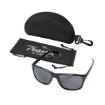 Óculos de sol desportivos polarizados, caixa e bolsa Regular Polarized cor preto vista impressão serigrafia