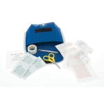 Kit de emergência com 17 acessórios e velcro Kit Emergency cor azul