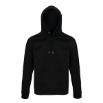 Sweatshirt unisexo ecológica com capuz 280 g/m2 Stellar cor preto