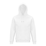 Sweatshirt unisexo ecológica com capuz 280 g/m2 Stellar cor branco nona vista