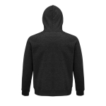 Sweatshirt unisexo ecológica com capuz 280 g/m2 Stellar cor grafite