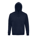 Sweatshirt unisexo ecológica com capuz 280 g/m2 Stellar cor azul-marinho