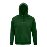 Sweatshirt unisexo ecológica com capuz 280 g/m2 Stellar cor verde-escuro vista conjunto