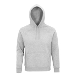 Sweatshirt unisexo ecológica com capuz 280 g/m2 Stellar cor cinzento-claro mesclado