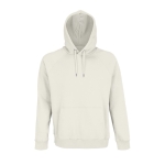 Sweatshirt unisexo ecológica com capuz 280 g/m2 Stellar cor branco-sujo