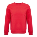 Sweatshirt unisexo de materiais ecológicos 280 g/m2 SOL'S Comet cor vermelho quinta vista