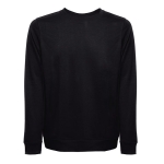 Sweatshirt em lã italiana em algodão e poliester 240 g/m2 THC Colombo cor preto primeira vista