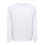 Sweatshirt em lã italiana em algodão e poliester 240 g/m2 THC Colombo cor branco primeira vista