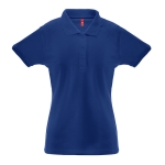 Polo publicitário para mulher, algodão e poliester 200 g/m2 THC Berlin cor azul real primeira vista