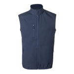 Colete softshell reciclado, transpirável, impermeável 300 g/m2 MKT Jandro cor azul-marinho