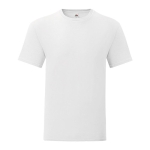 T-shirt económica em algodão ringspun 150 g/m2 Fruit of the Loom cor branco