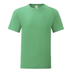 T-shirt económica em algodão ringspun 150 g/m2 Fruit of the Loom cor verde