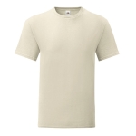 T-shirt económica em algodão ringspun 150 g/m2 Fruit of the Loom cor natural