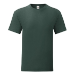 T-shirt económica em algodão ringspun 150 g/m2 Fruit of the Loom cor verde-escuro