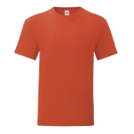 T-shirt económica em algodão ringspun 150 g/m2 Fruit of the Loom cor cor-de-laranja escuro