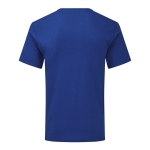 T-shirt de algodão Ringspun, decote em V 150 g/m2 Fruit of the Loom cor azul segunda vista