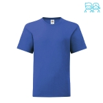 T-shirt para menino algodão ringspun de 150 g/m2 Fruit of the Loom cor azul segunda vista