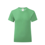 T-shirt para menina em algodão ringspun 150 g/m2 Fruit of the Loom cor verde