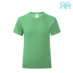 T-shirt para menina em algodão ringspun 150 g/m2 Fruit of the Loom cor verde segunda vista