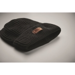 Conjunto de 3 peças com logo: gorro, cachecol e luvas Winter rPET cor preto vista principal