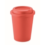 Copo para levar personalizado de PP com bocal 300ml Simple cor vermelho