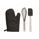 Kit de utensílios para assar para personalizar Set Manopla Cook cor preto