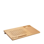 Suporte para portátil com ventilação de bambu e almofada Mini Desk cor madeira vista principal