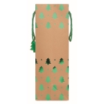 Original saco de papel kraft com estampado natalício Gift Sparkle cor verde sexta vista