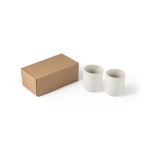 Conjunto de duas canecas com acabamento mate 280ml Home cor branco-sujo