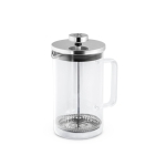 Cafeteira francesa de vidro de borossilicato e 600ml French Press cor prateado imagem com logo