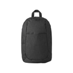 Mochila de poliéster com alças acolchoadas e ajustáveis Classic cor preto primeira vista