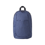 Mochila de poliéster com alças acolchoadas e ajustáveis Classic cor azul terceira vista