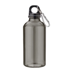 Garrafas personalizadas recicladas com mosquetão 400ml Cruiser rPET cor preto primeira vista