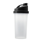 Shaker de plástico com tampa colorida 700ml Shaker Powder cor preto primeira vista