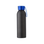 Garrafa com acabamento mate e faixa de silicone 650ml Hyperfuel Black cor azul terceira vista