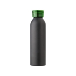 Garrafa com acabamento mate e faixa de silicone 650ml Hyperfuel Black cor verde segunda vista