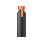 Garrafa com acabamento mate e faixa de silicone 650ml Hyperfuel Black cor cor-de-laranja primeira vista